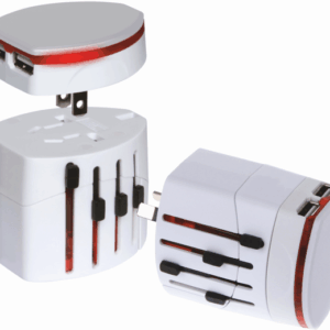 Adaptador Universal de Viaje Con Doble Usb